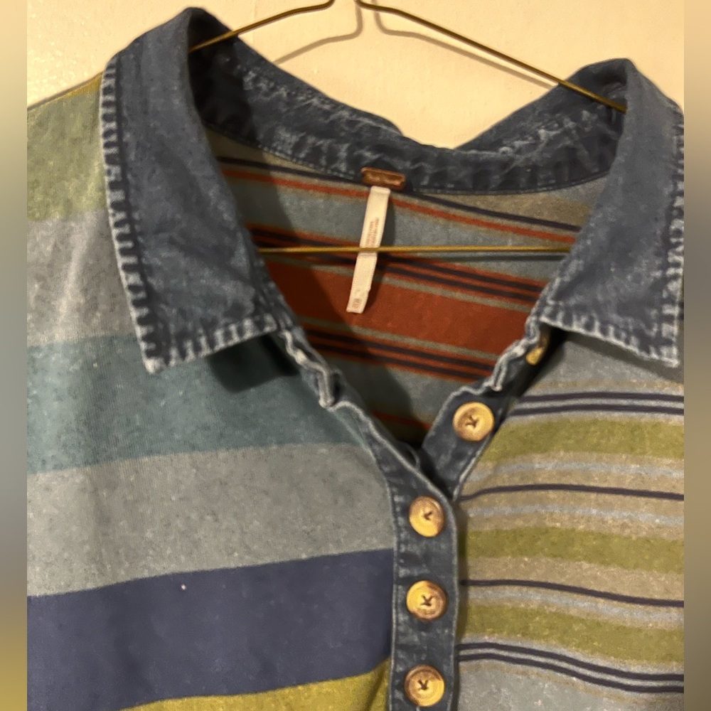 Free People Charlie Tee Striped Mini Dress XL - Picture 4 of 4